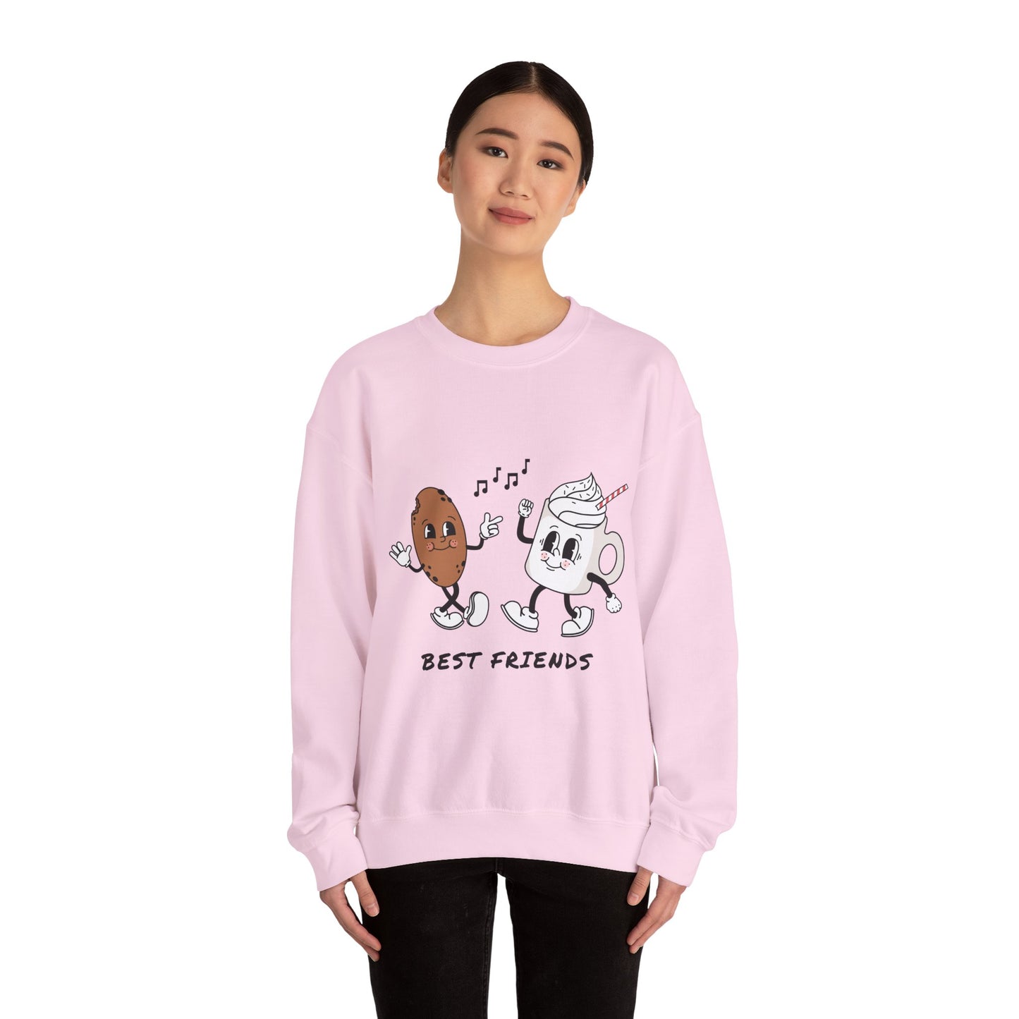 Best Friends Crewneck Sweatshirt, Cute Gift for Friends, Cozy Unisex Sweatshirt, Casual Layering Top, Friendship Apparel