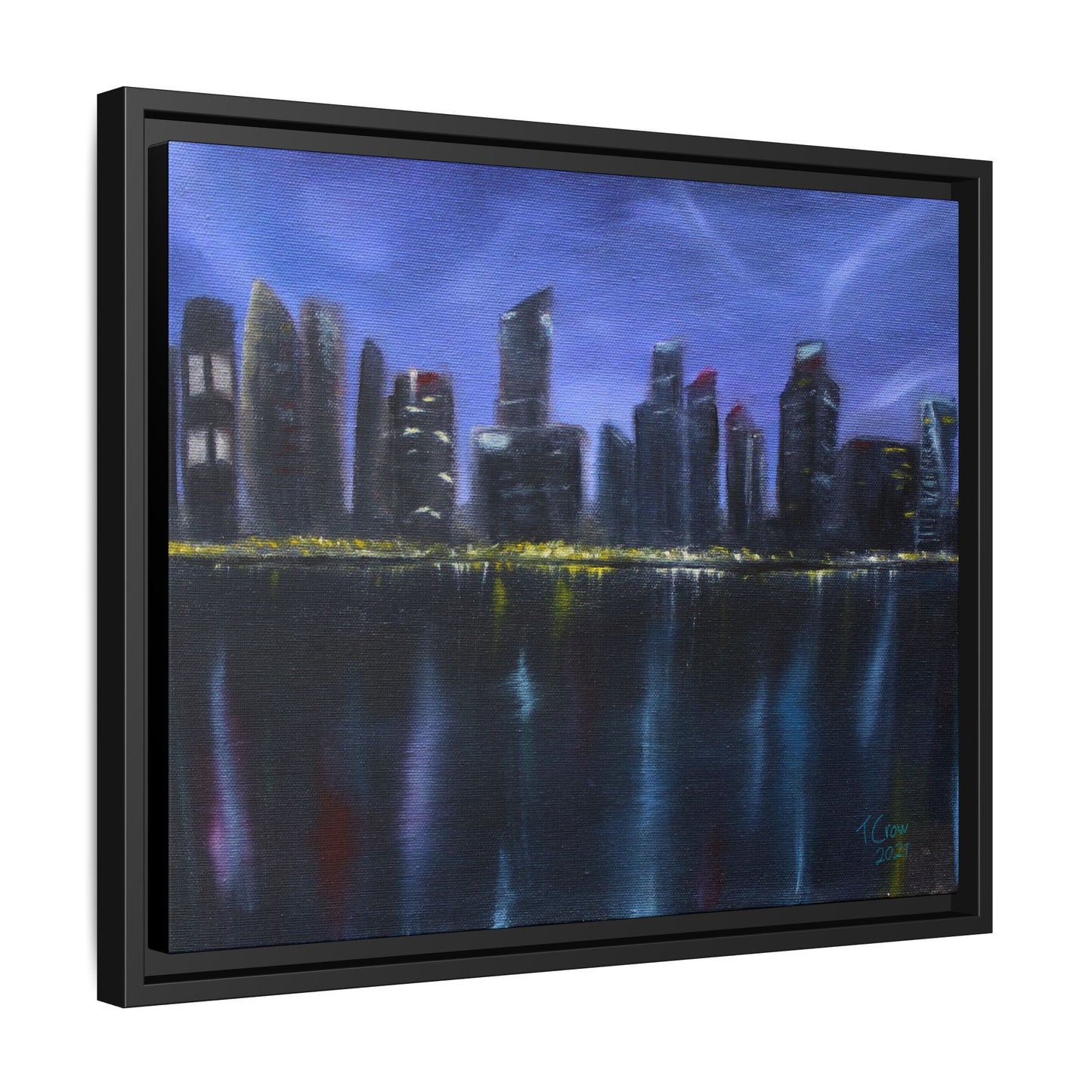 City Lights - Framed Canvas Print