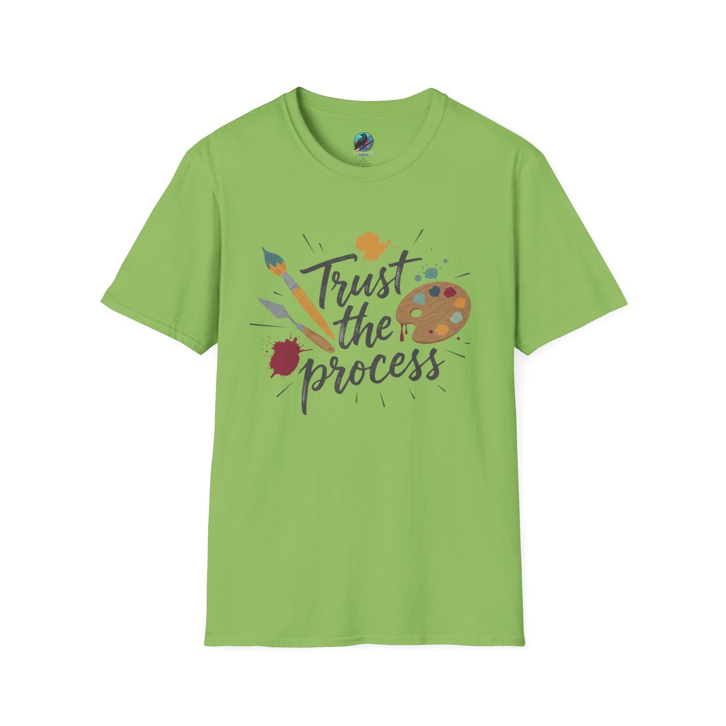 Trust the Process Artist T-Shirt - Inspirational Painter Tee with Palette & Brush Printify