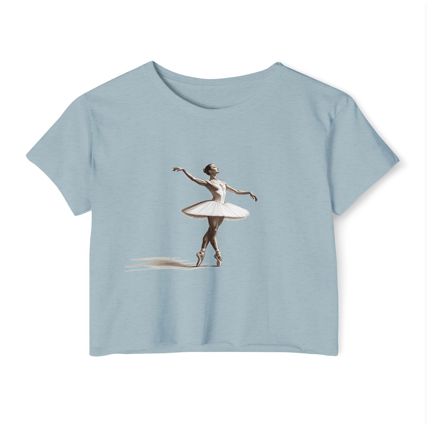 Ballerina Crop Top, Comfortable Summer Wear, Bohemian Style Tee, Perfect for Music Festivals, Dance Events, Beach Days
