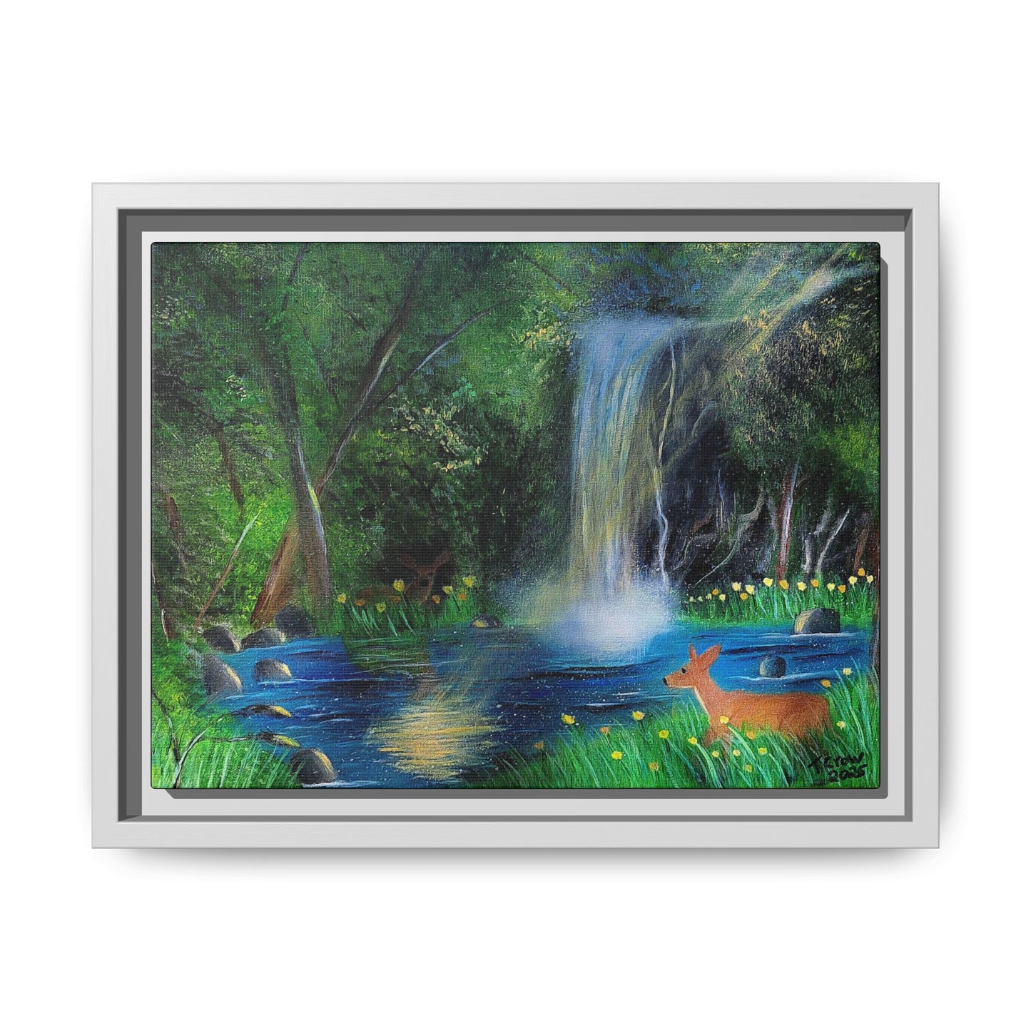 Serene Escape - Framed Canvas Print