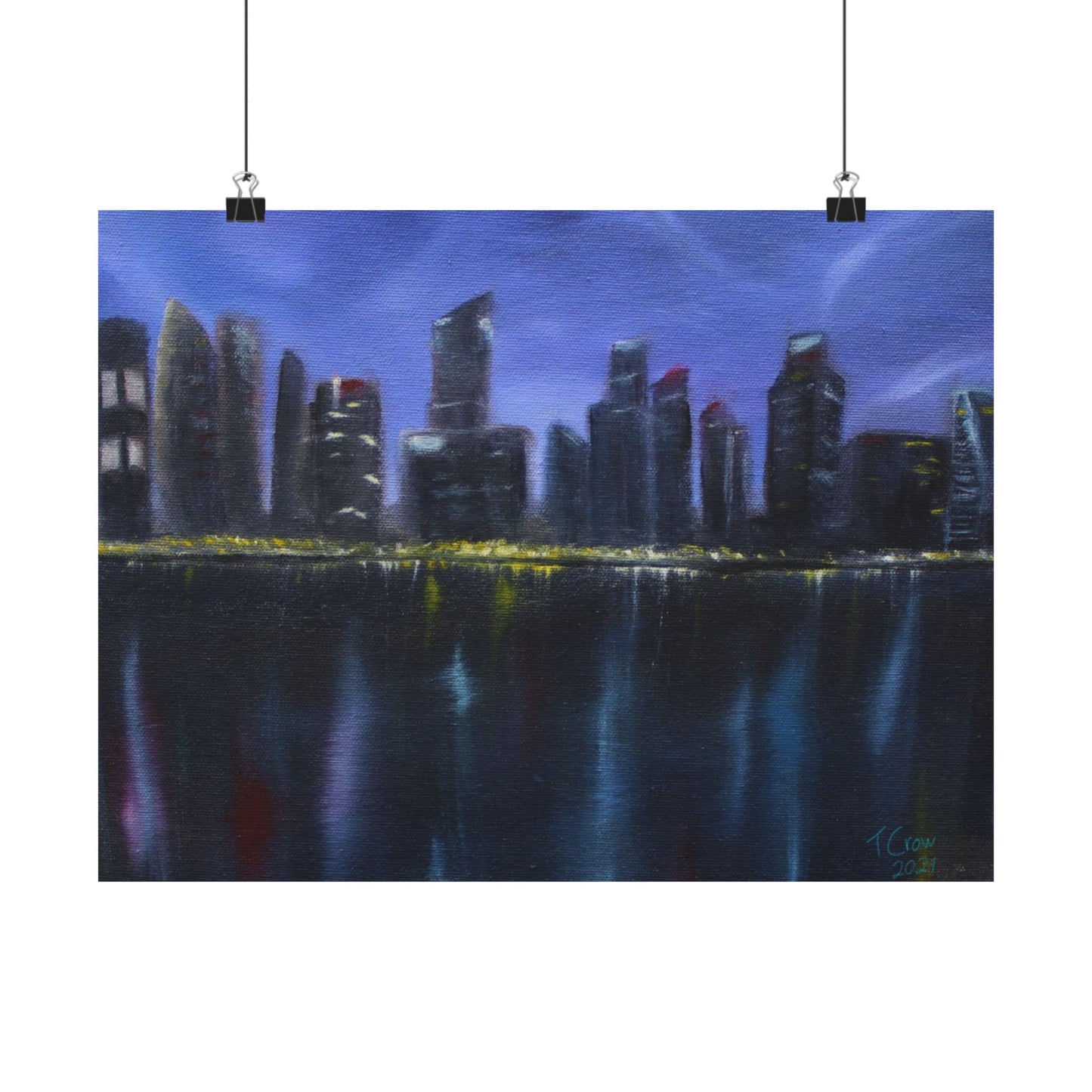 City Lights - Matte Poster Print Printify