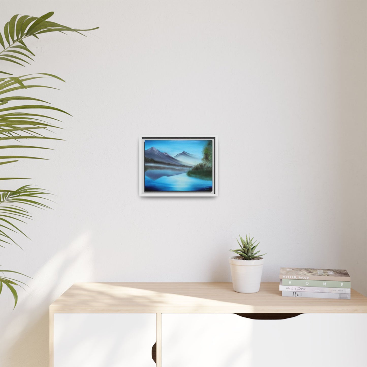 Mirror of the Mountains - Framed Canvas Print