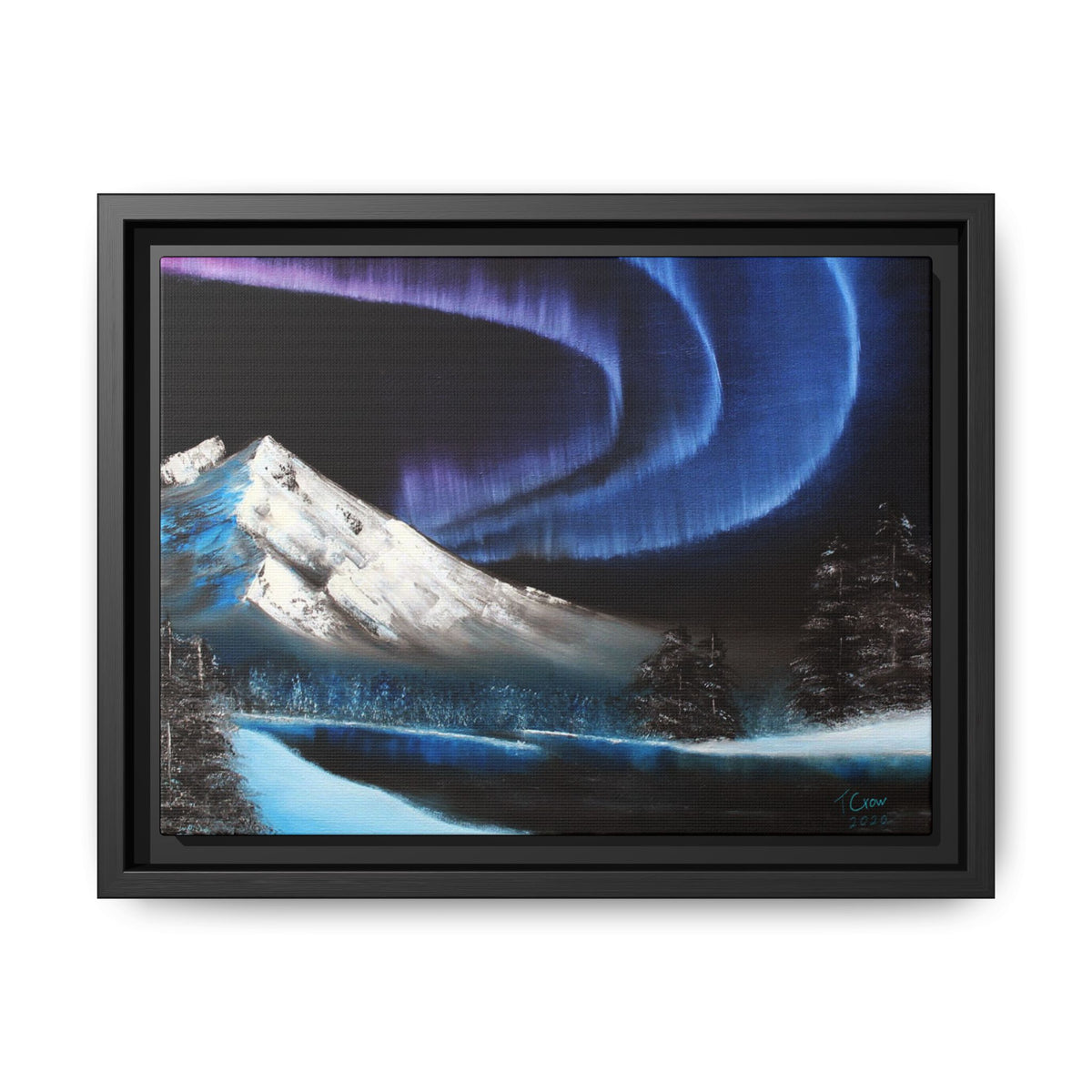 Beneath the Violet Sky - Framed Canvas Print