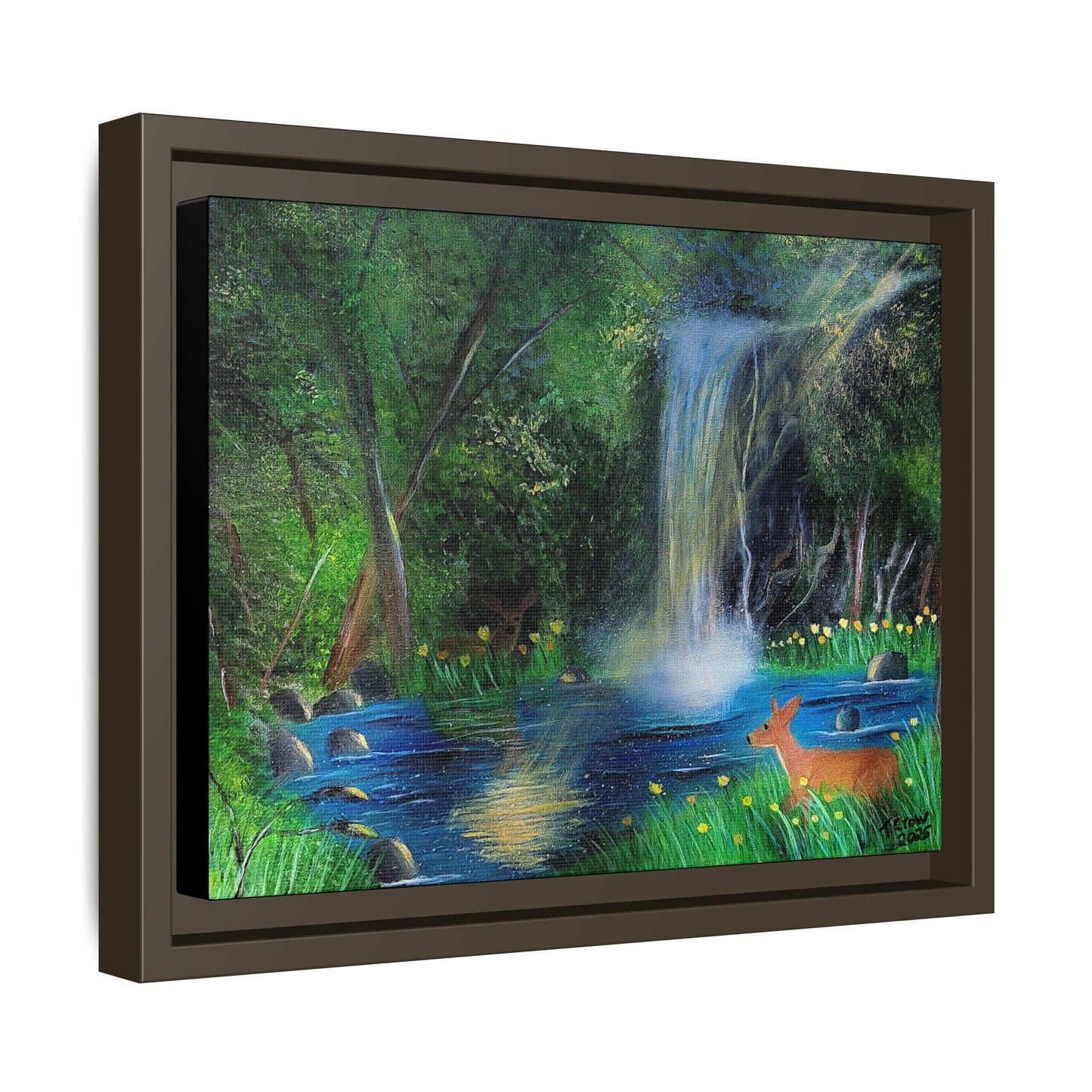 Serene Escape - Framed Canvas Print