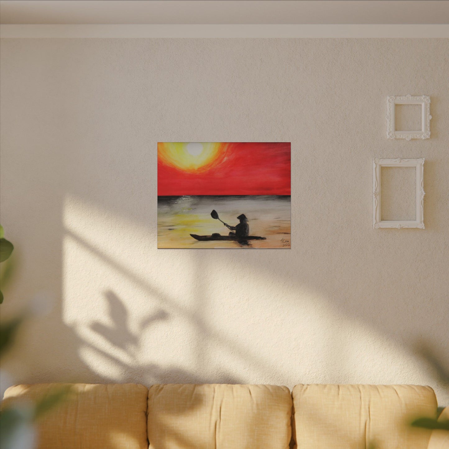 Kayaker at Sunset - Canvas Print