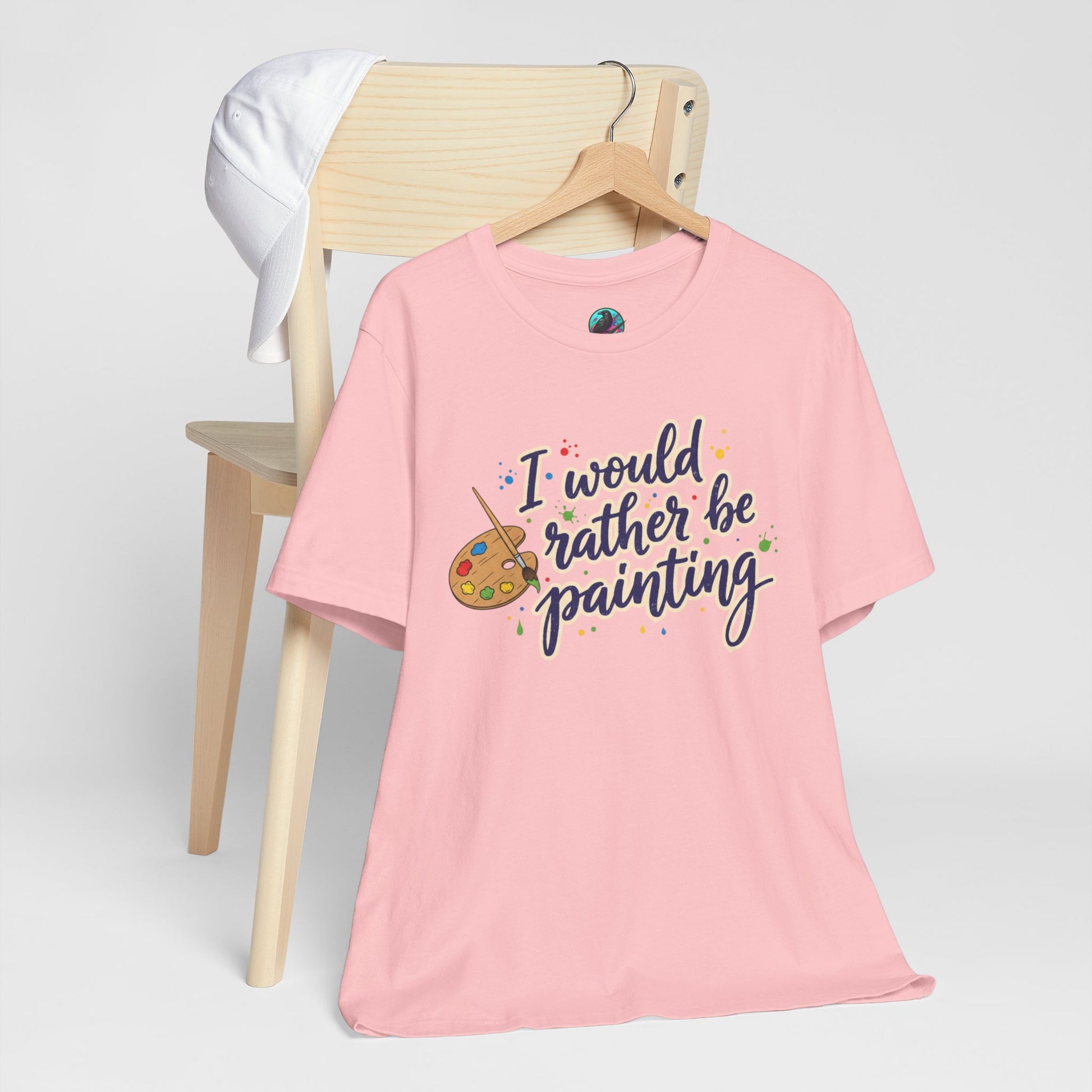 I Would Rather Be Painting T-Shirt – Artist Palette Graphic Tee Printify