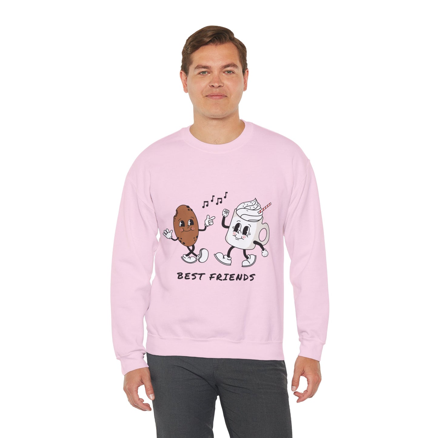Best Friends Crewneck Sweatshirt, Cute Gift for Friends, Cozy Unisex Sweatshirt, Casual Layering Top, Friendship Apparel