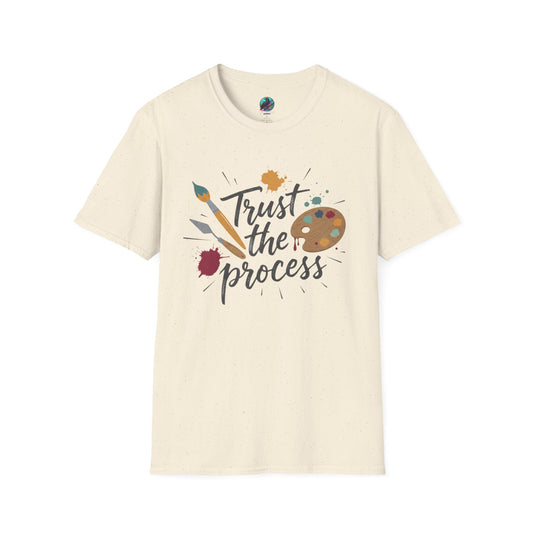 Trust the Process Artist T-Shirt - Inspirational Painter Tee with Palette & Brush Printify
