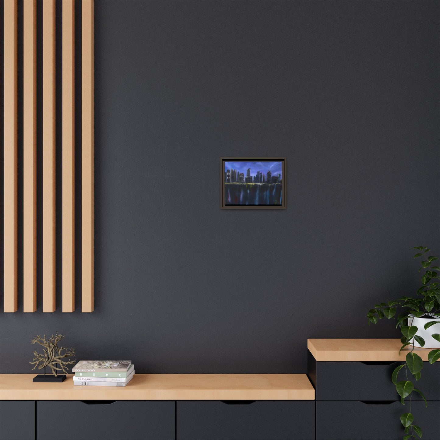 City Lights - Framed Canvas Print