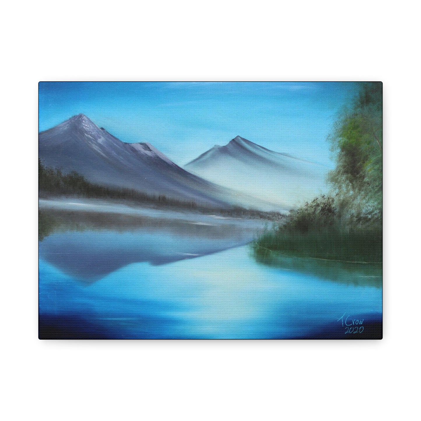 Serene Landscape Canvas Print - Tranquil Mountain Reflection