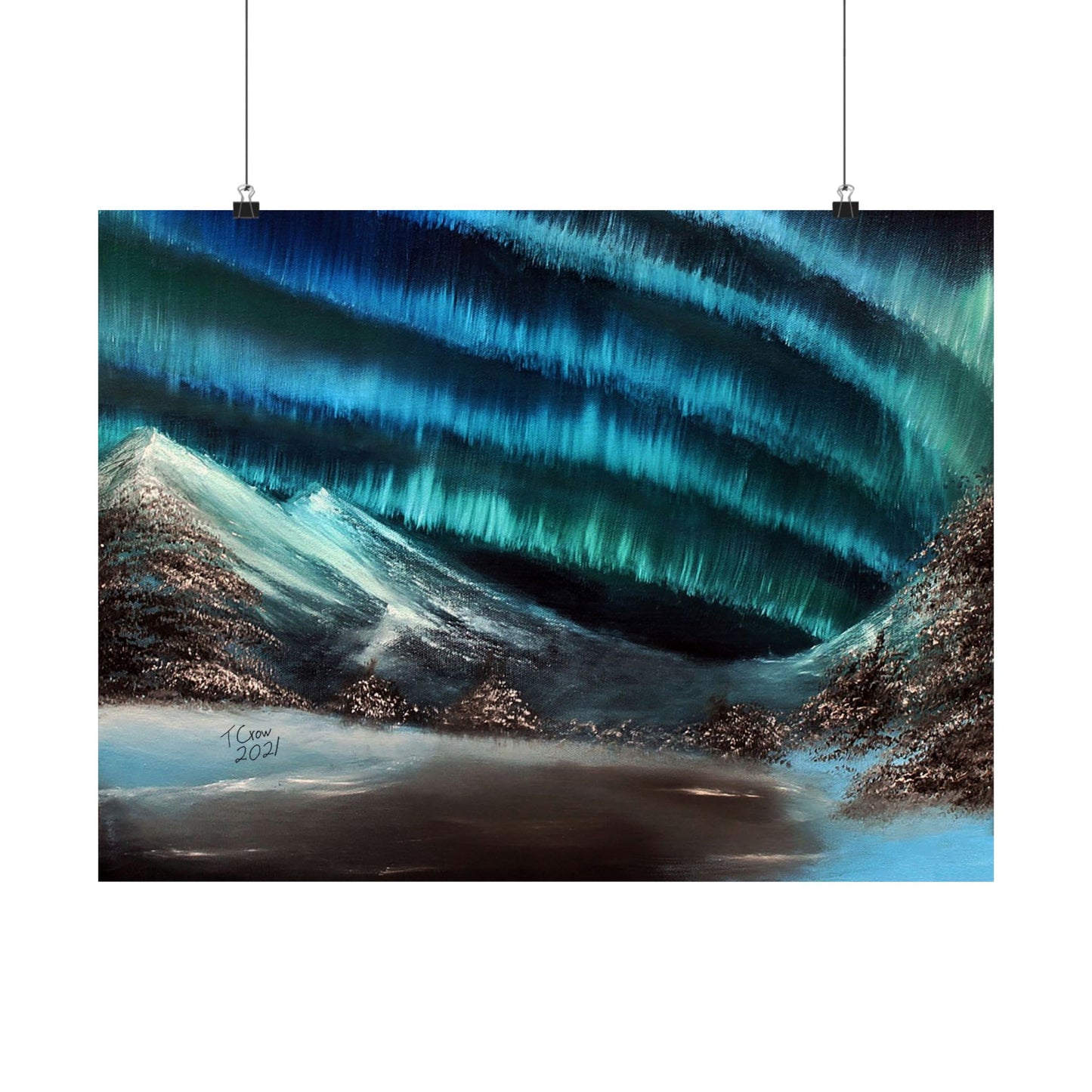 Frozen Sky's Glow - Matte Poster Print