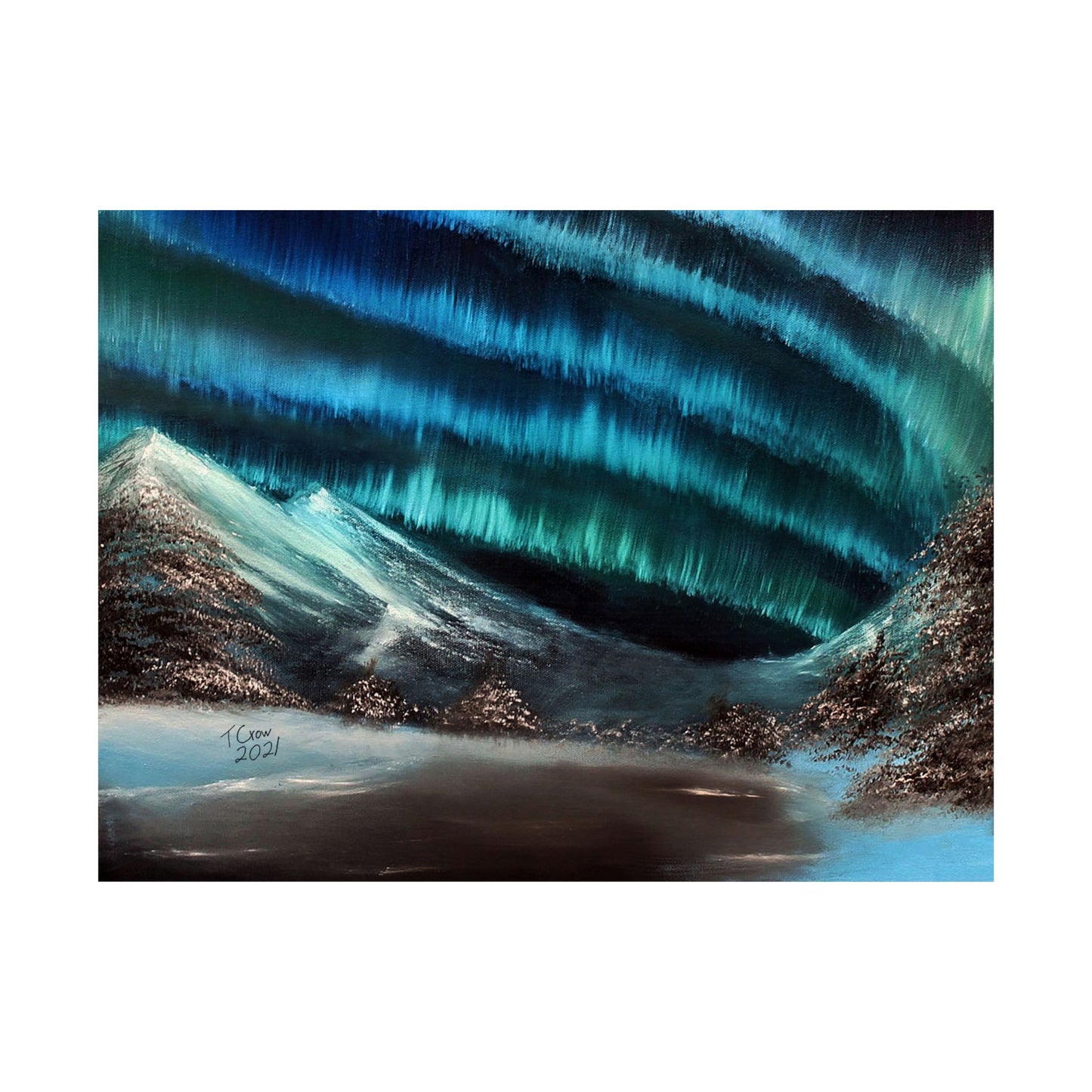 Frozen Sky's Glow - Matte Poster Print