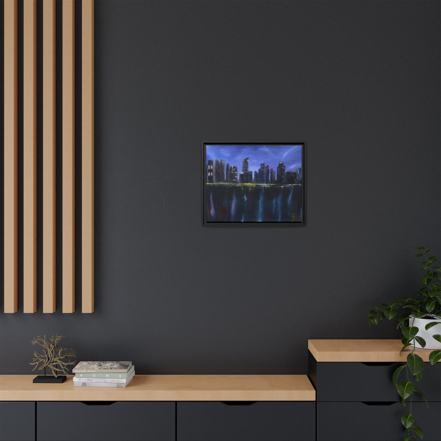 City Lights - Framed Canvas Print