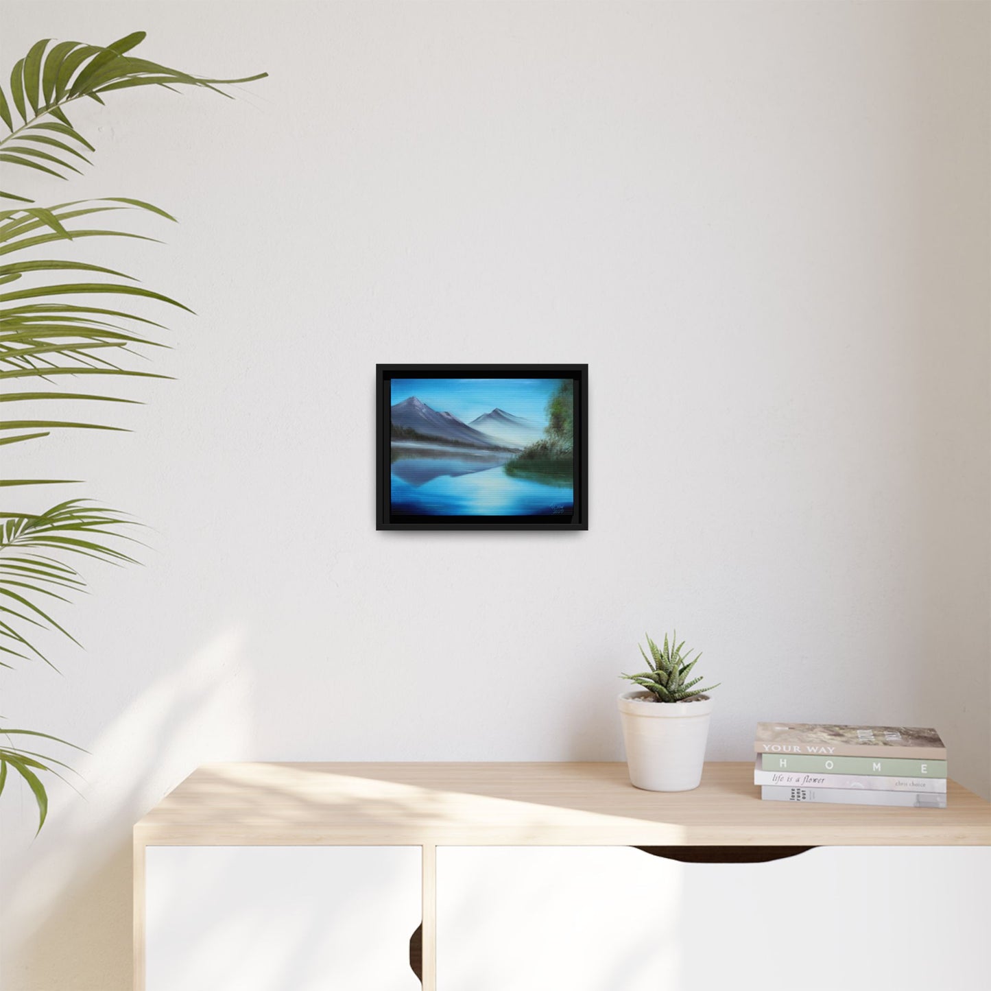 Mirror of the Mountains - Framed Canvas Print