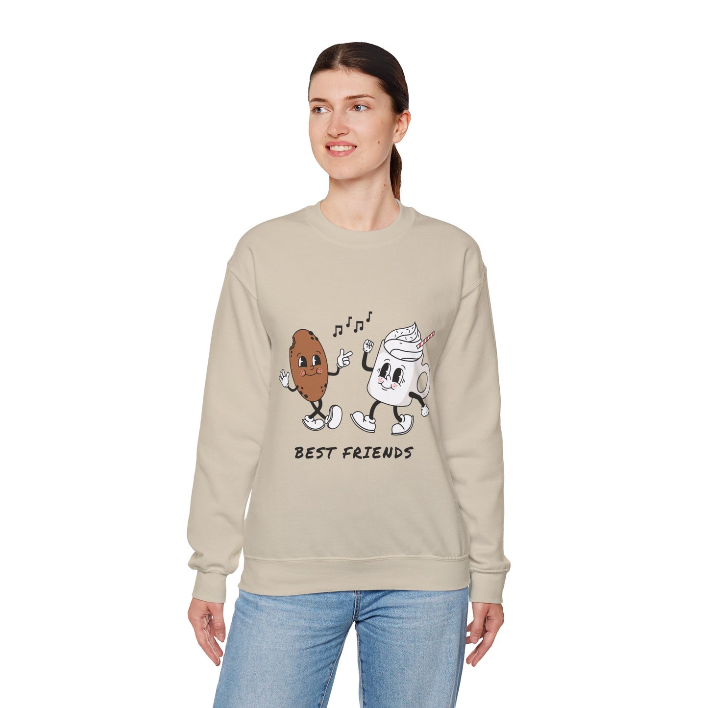 Best Friends Crewneck Sweatshirt, Cute Gift for Friends, Cozy Unisex Sweatshirt, Casual Layering Top, Friendship Apparel