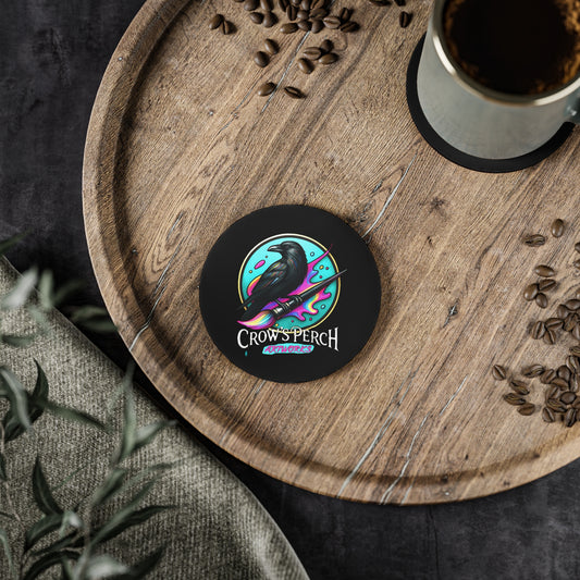 Crow's Perch Artworks Coasters, Home Bar Decor, Unique Gift, Rustic Table Accessories, Party Coasters Printify