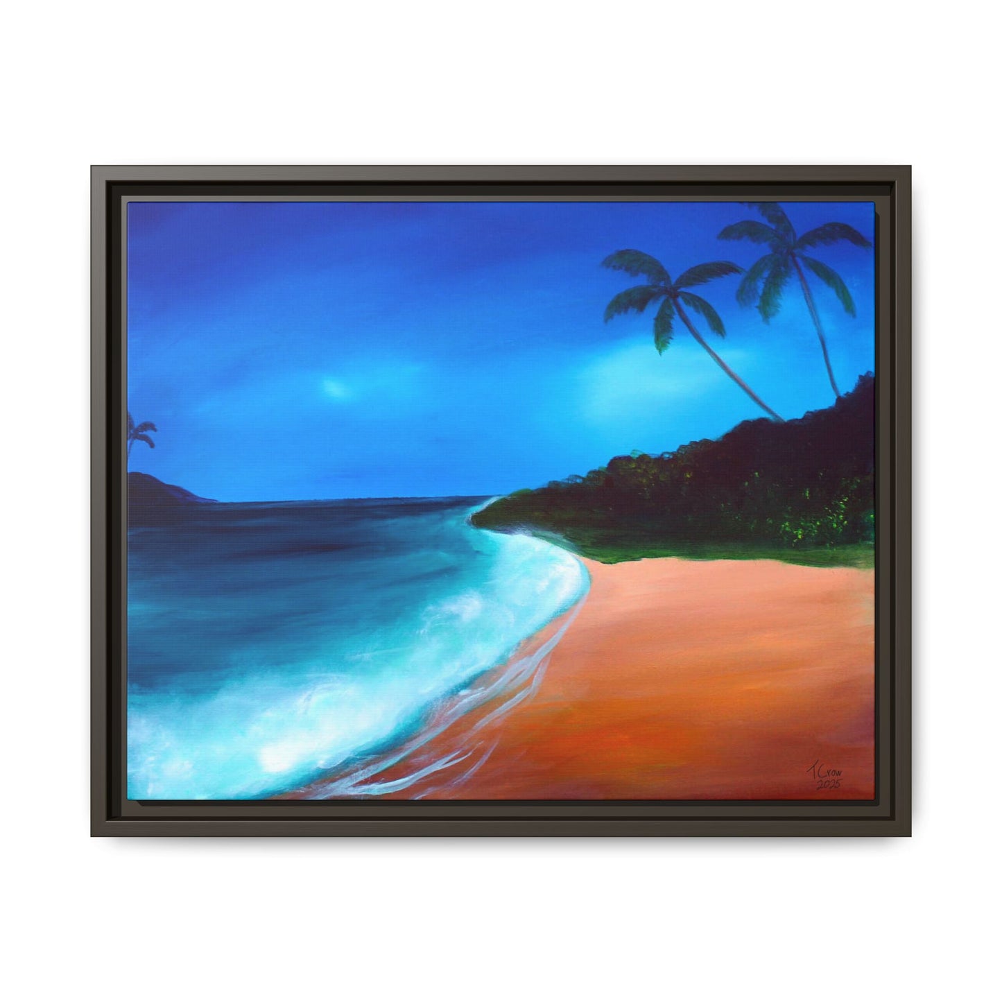 Sunlit Tide - Framed Canvas Print