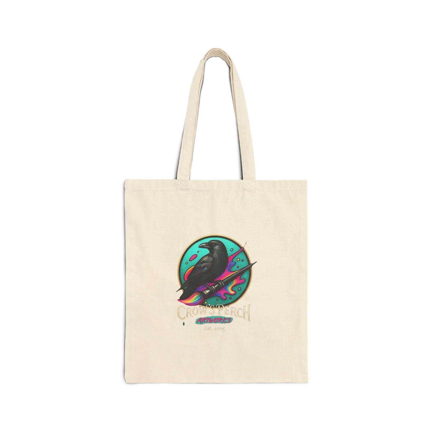 Crow's Perch Artworks Canvas Tote Bag, Eco-Friendly Shopping Bag, Stylish Reusable Grocery Tote, Bird Lover Gift, Artful Carryall