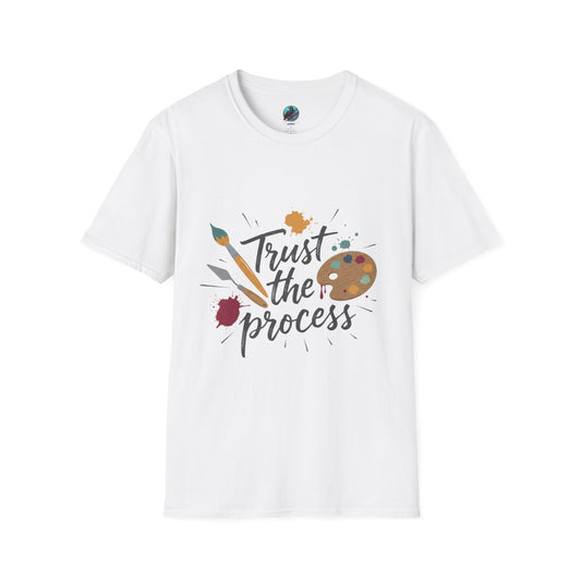 Trust the Process Artist T-Shirt - Inspirational Painter Tee with Palette & Brush