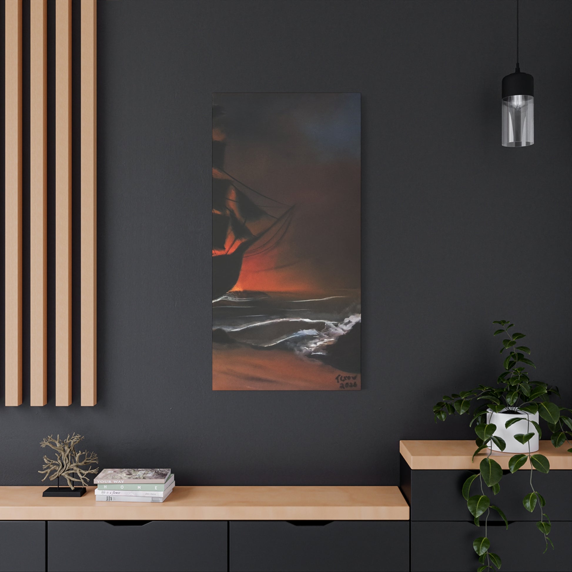 Pirate Ship Panel 3 - Canvas Print Printify