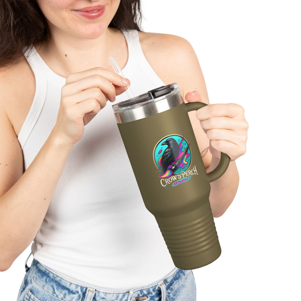 Crow's Perch Artworks Insulated Travel Mug, 40oz
