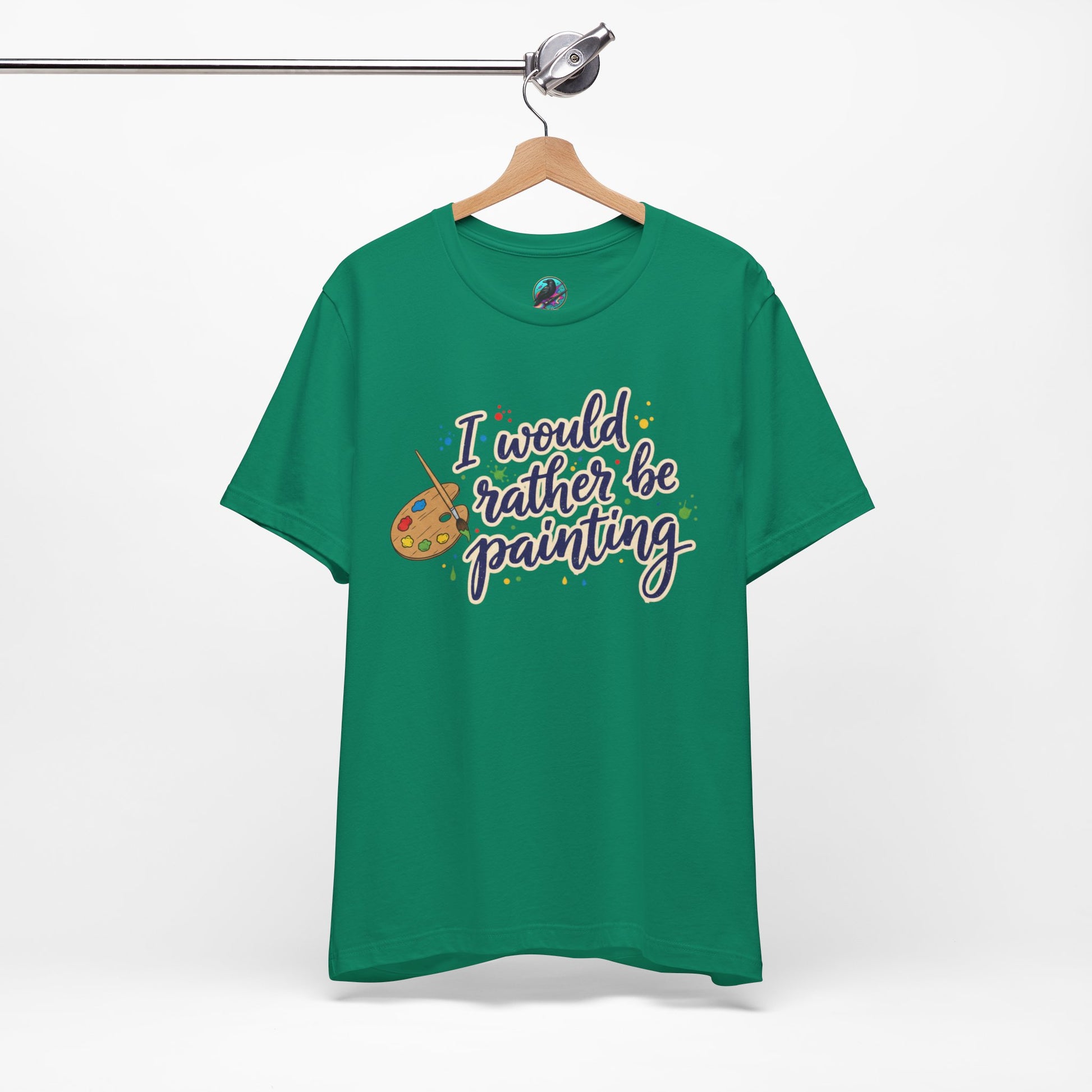 I Would Rather Be Painting T-Shirt – Artist Palette Graphic Tee Printify