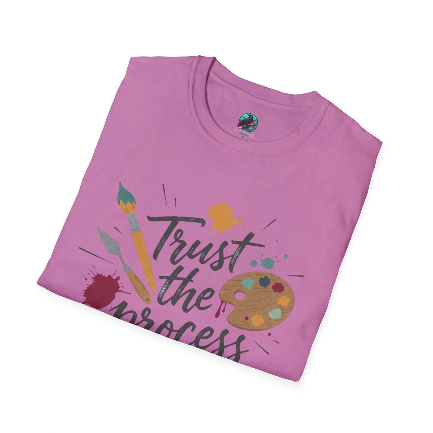 Trust the Process Artist T-Shirt - Inspirational Painter Tee with Palette & Brush Printify