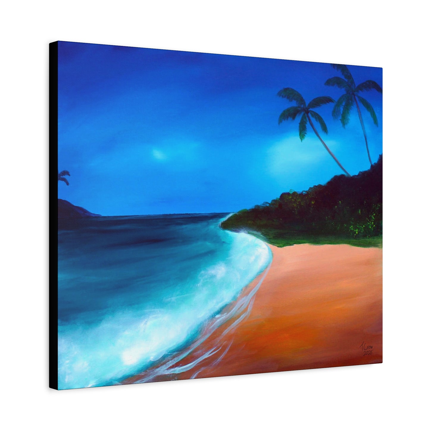 Beach Sunset Canvas Wall Art - Tropical Ocean Decor
