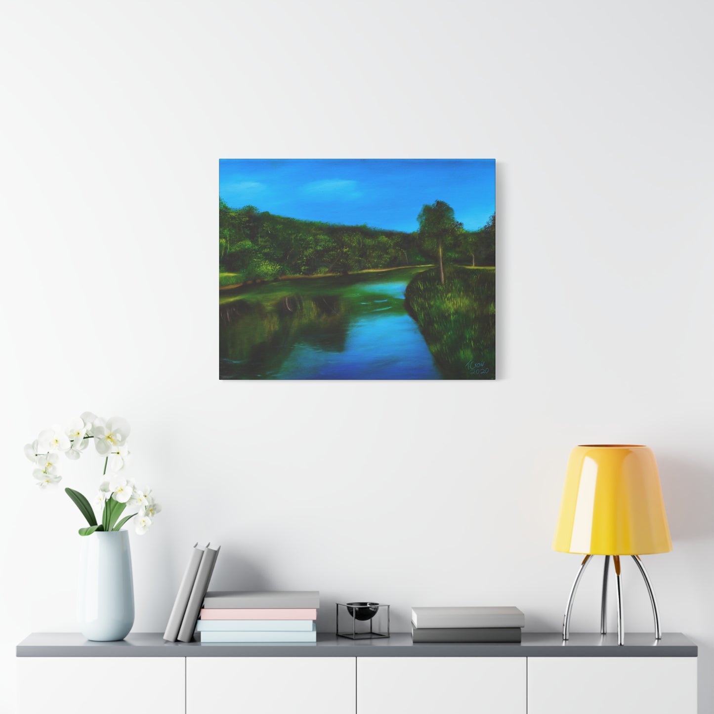Riverside Reflections - Canvas Print