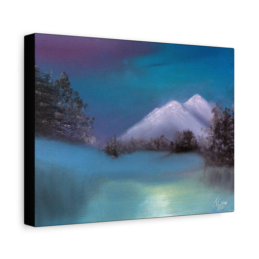 Serene Landscape Canvas Art - Mountain & Reflection