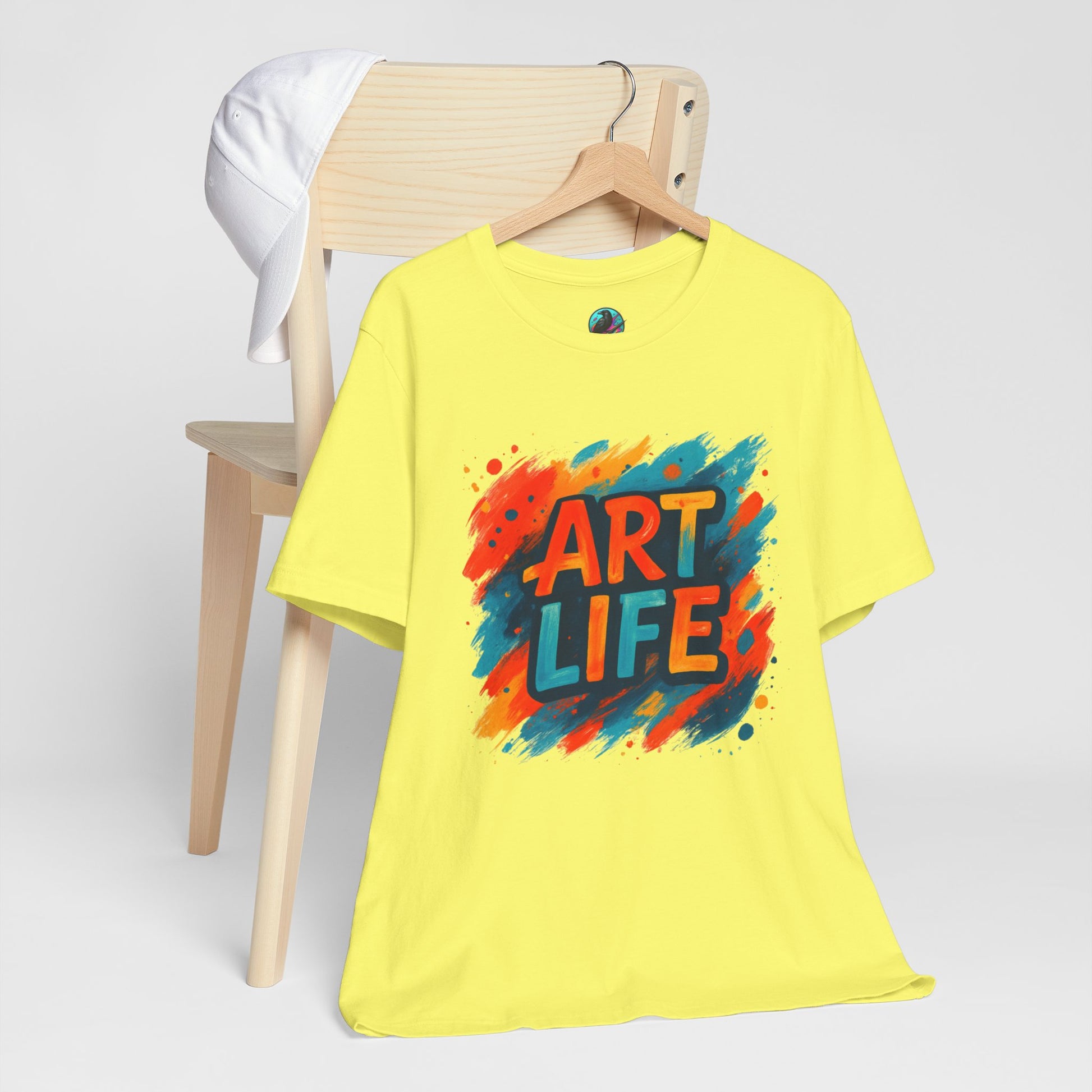 Art Life Graphic Tee - Colorful Painter Brushstroke T‑Shirt Printify
