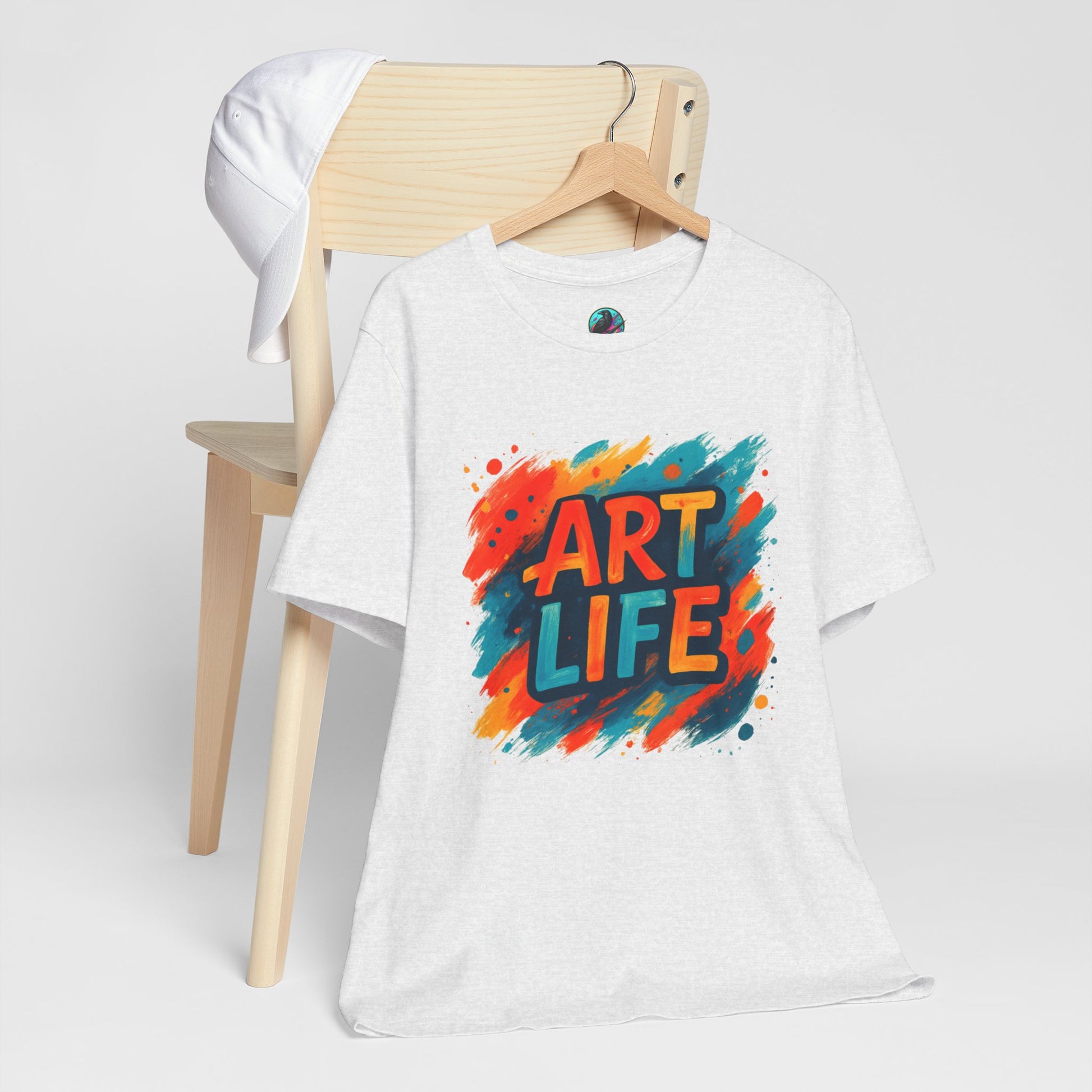 Art Life Graphic Tee - Colorful Painter Brushstroke T‑Shirt Printify