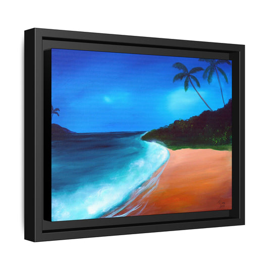 Sunlit Tide - Framed Canvas Print