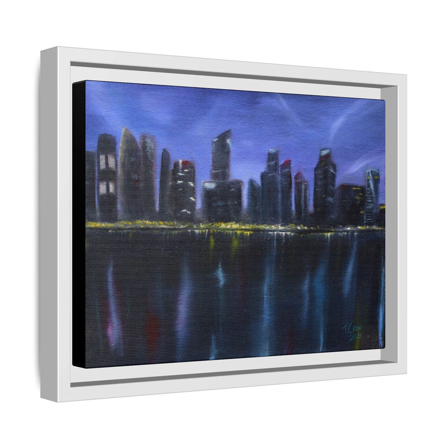 City Lights - Framed Canvas Print