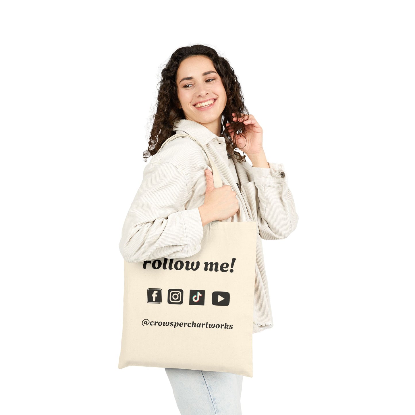 Crow's Perch Artworks Canvas Tote Bag, Eco-Friendly Shopping Bag, Stylish Reusable Grocery Tote, Bird Lover Gift, Artful Carryall