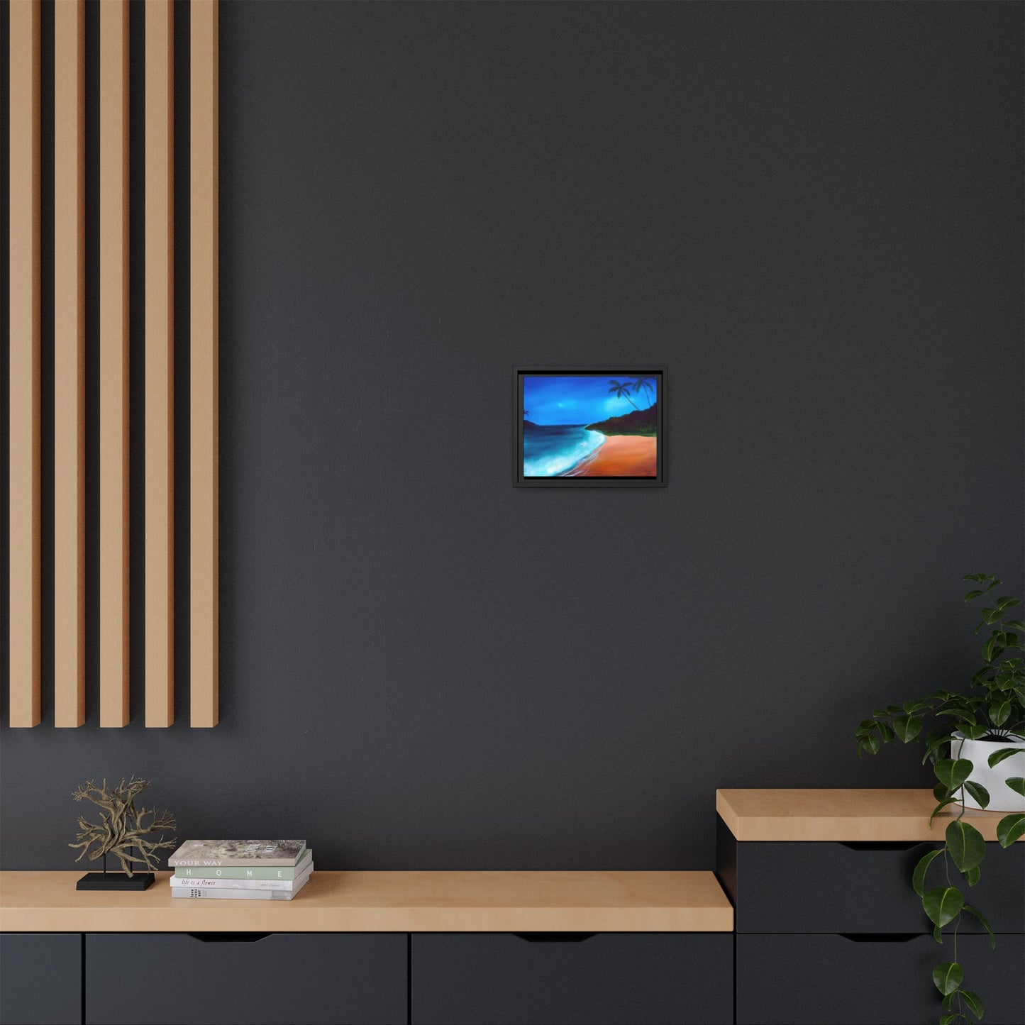 Sunlit Tide - Framed Canvas Print