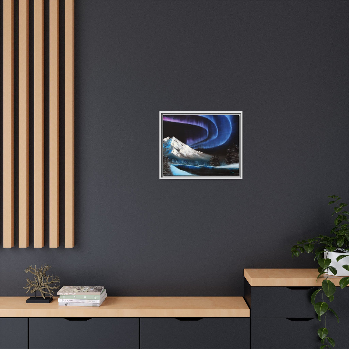 Beneath the Violet Sky - Framed Canvas Print