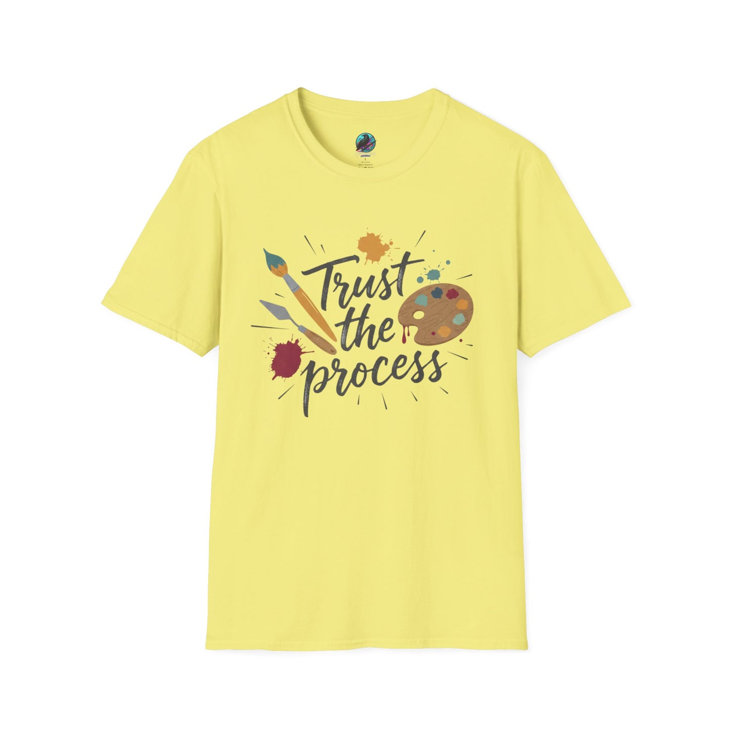 Trust the Process Artist T-Shirt - Inspirational Painter Tee with Palette & Brush Printify