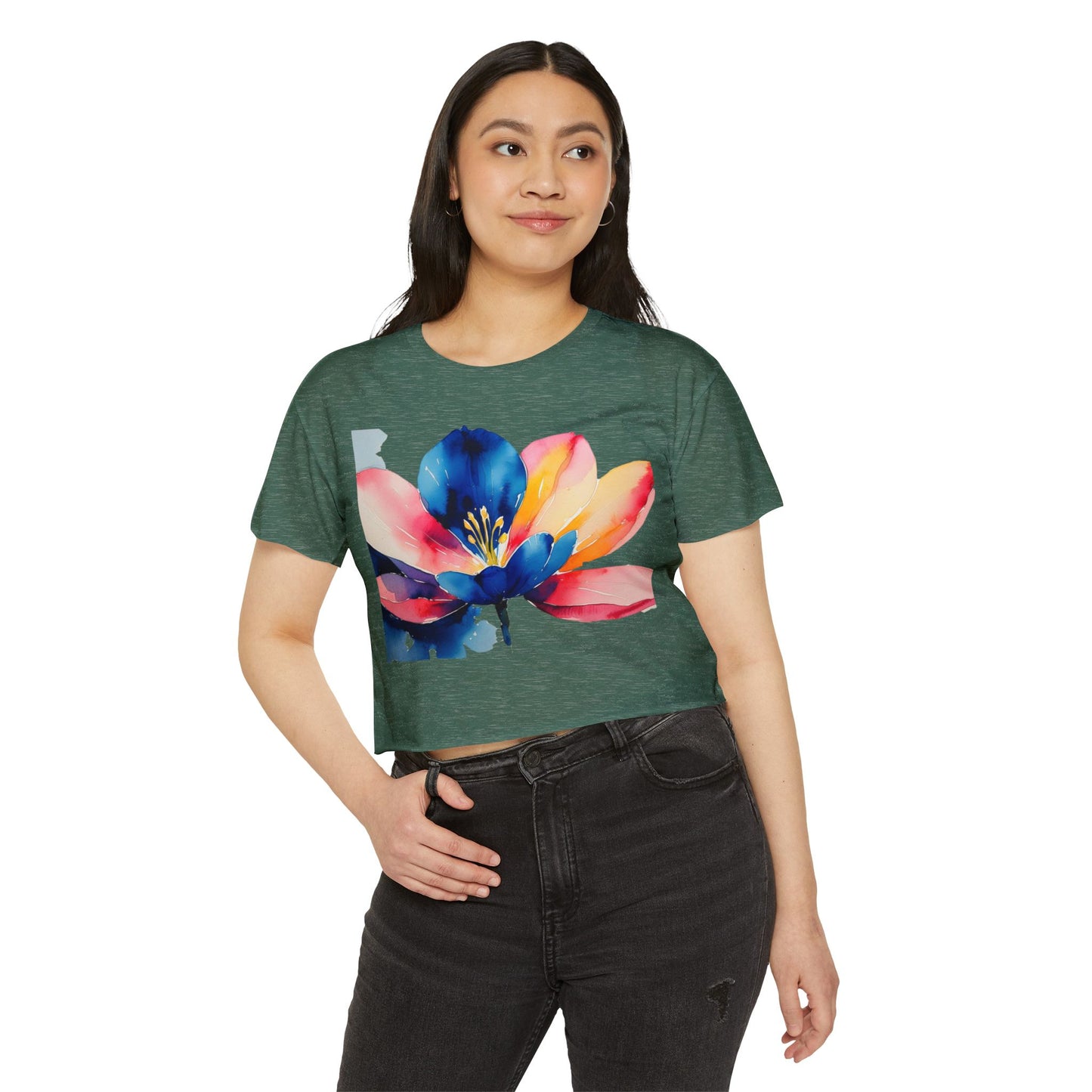 Women's Floral Festival Crop Top