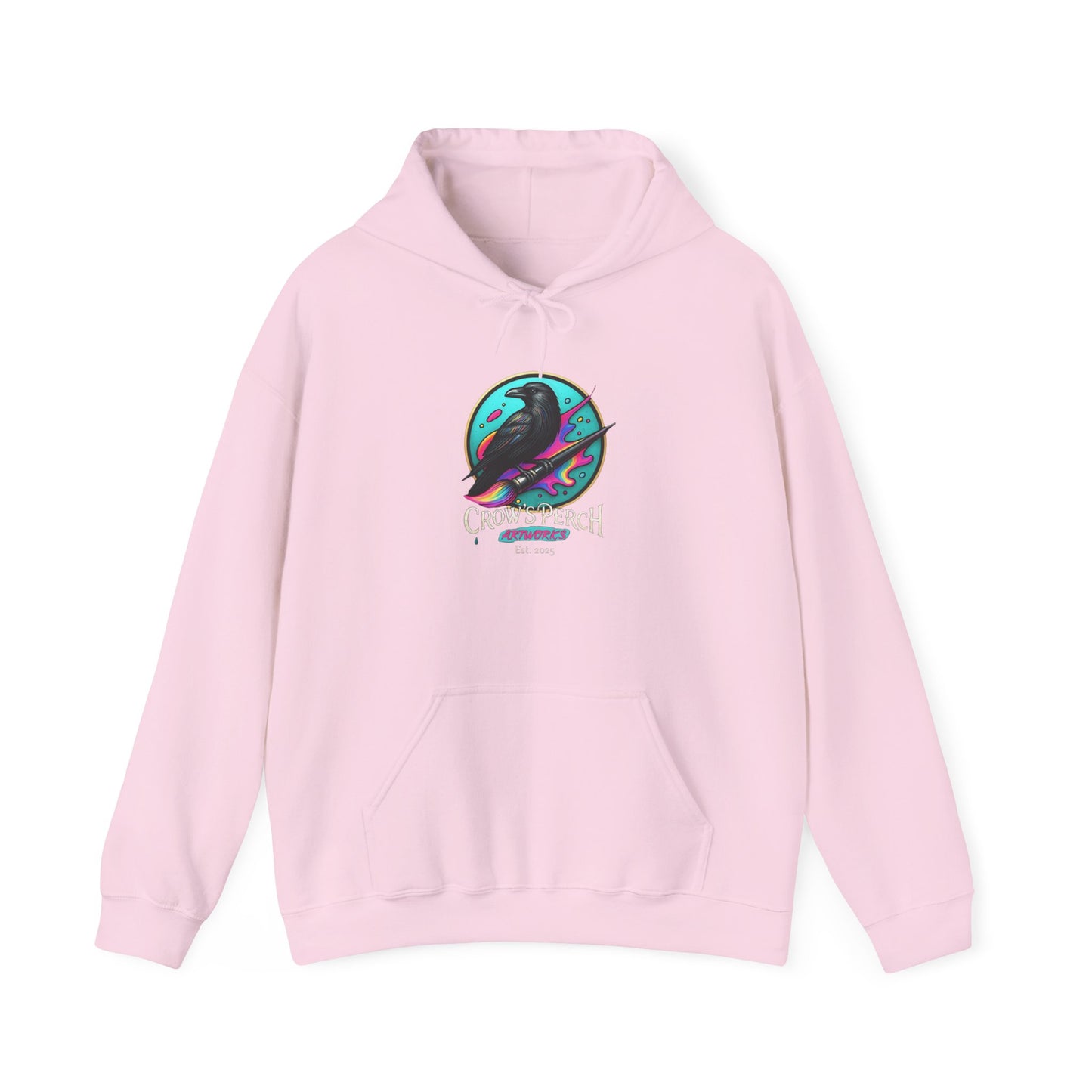 Crow's Perch Artworks Graphic Hoodie, Cozy Sweatshirt Gift, Stylish Layering Piece, Everyday Fashion Statement