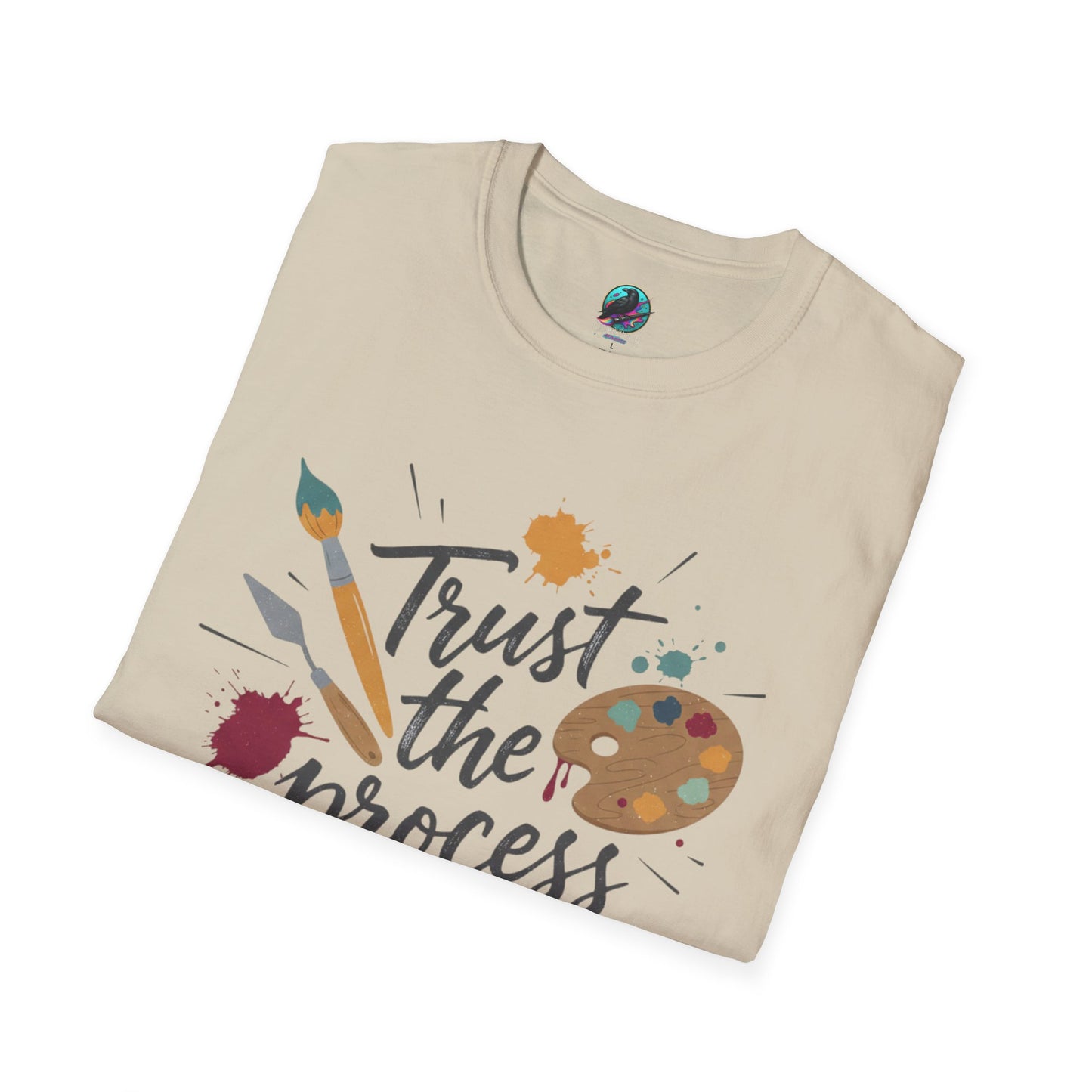 Trust the Process Artist T-Shirt - Inspirational Painter Tee with Palette & Brush Printify