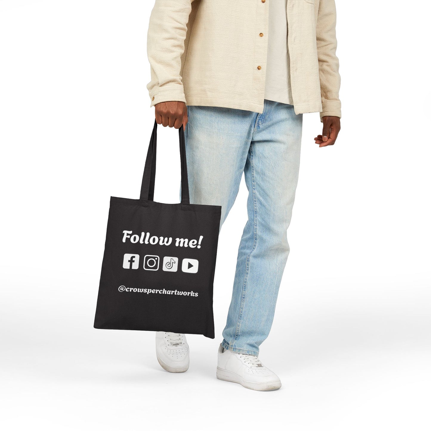 Crow's Perch Artworks Canvas Tote Bag, Eco-Friendly Shopping Bag, Stylish Reusable Grocery Tote, Bird Lover Gift, Artful Carryall