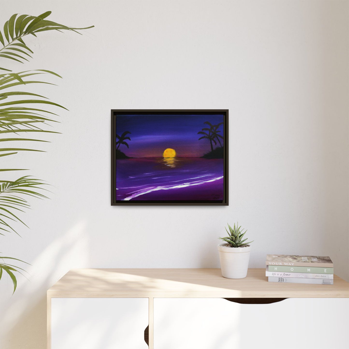 Amethyst Shore - Framed Canvas Print