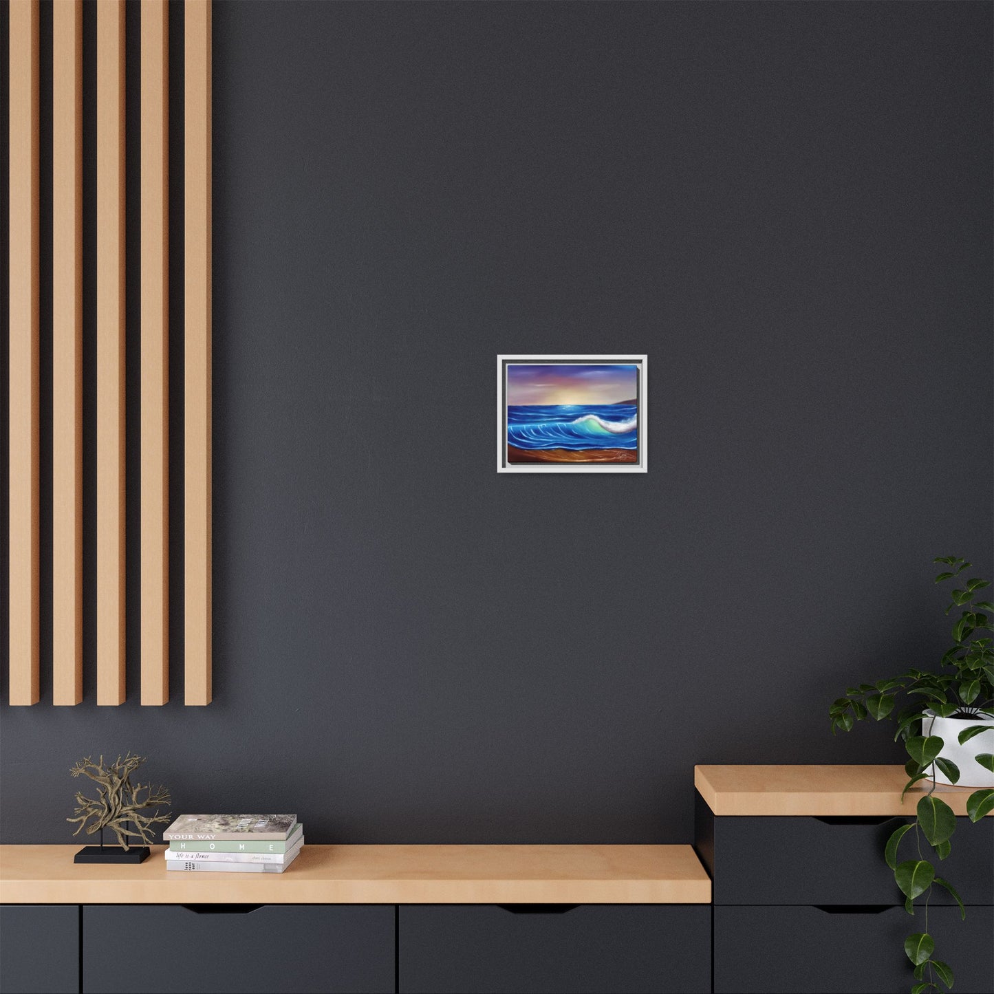 Ocean Wave - Framed Canvas Print