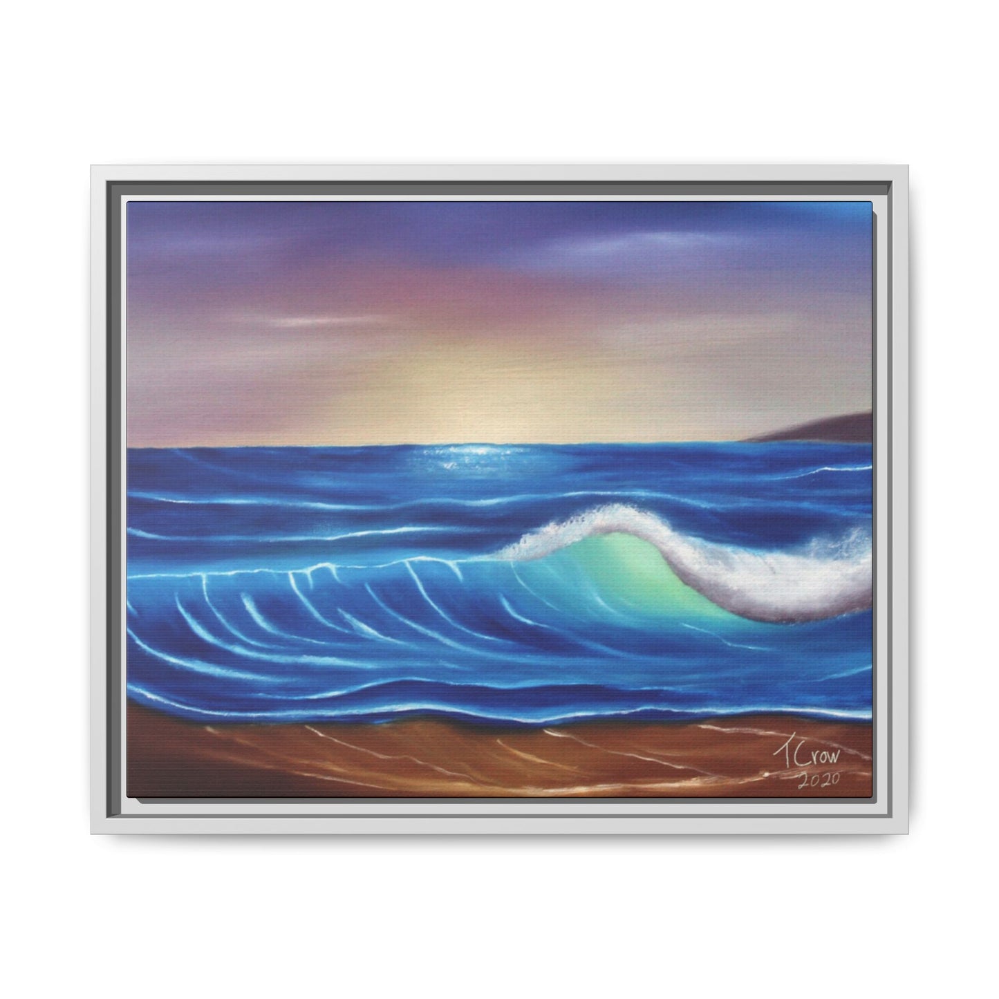 Ocean Wave - Framed Canvas Print
