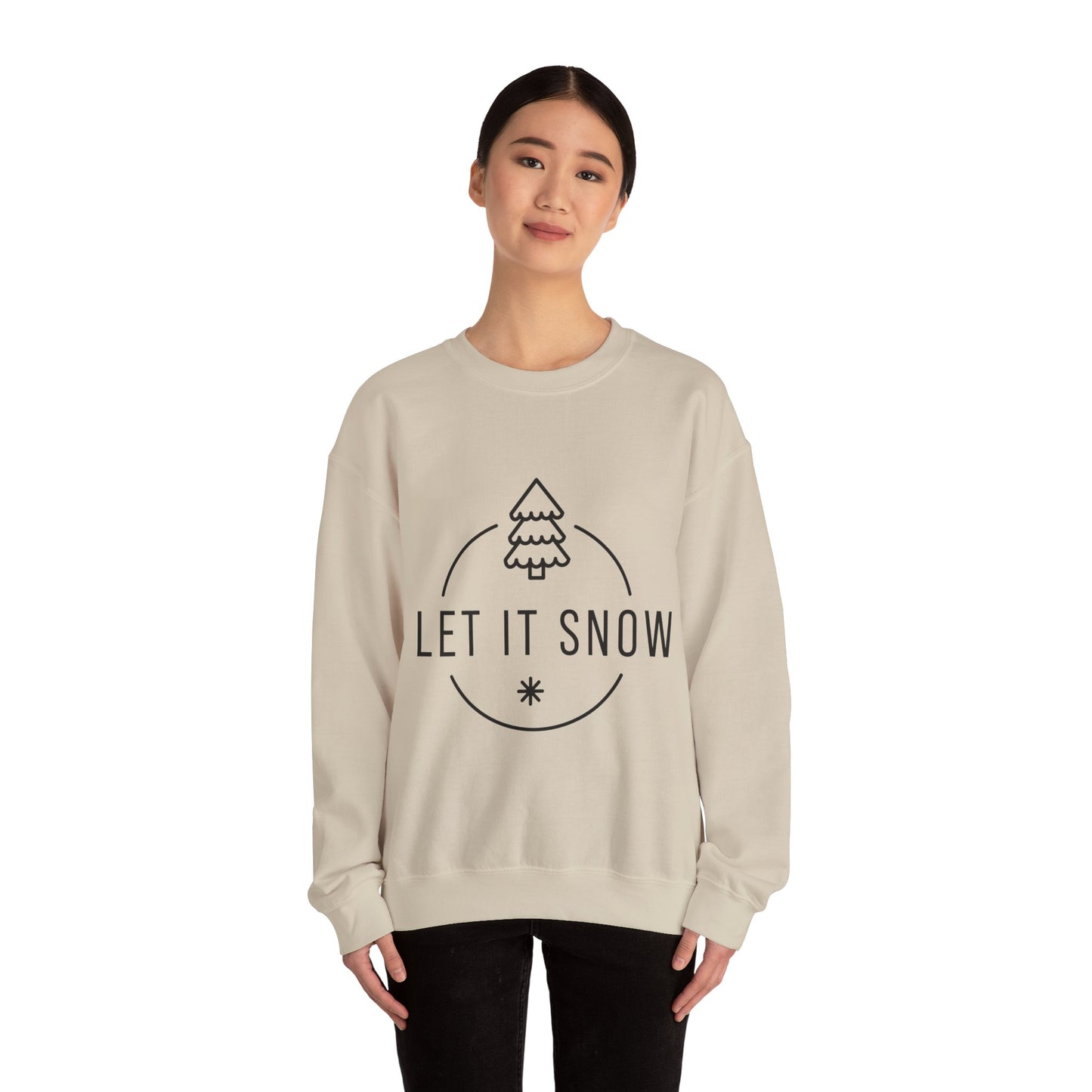Cozy Holiday Sweatshirt - Let It Snow, Christmas Gift, Winter Apparel, Unisex Crewneck, Festive Outfit, Gift for Her