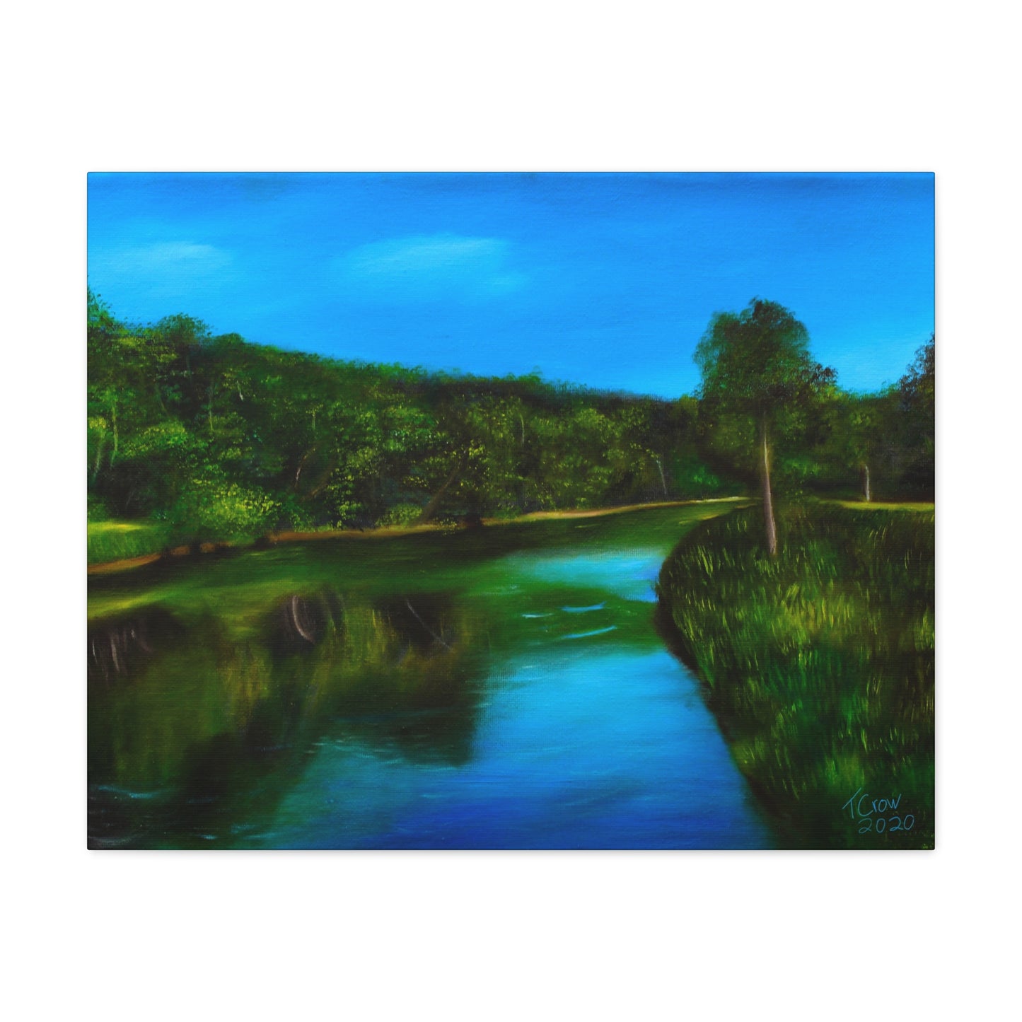 Riverside Reflections - Canvas Print