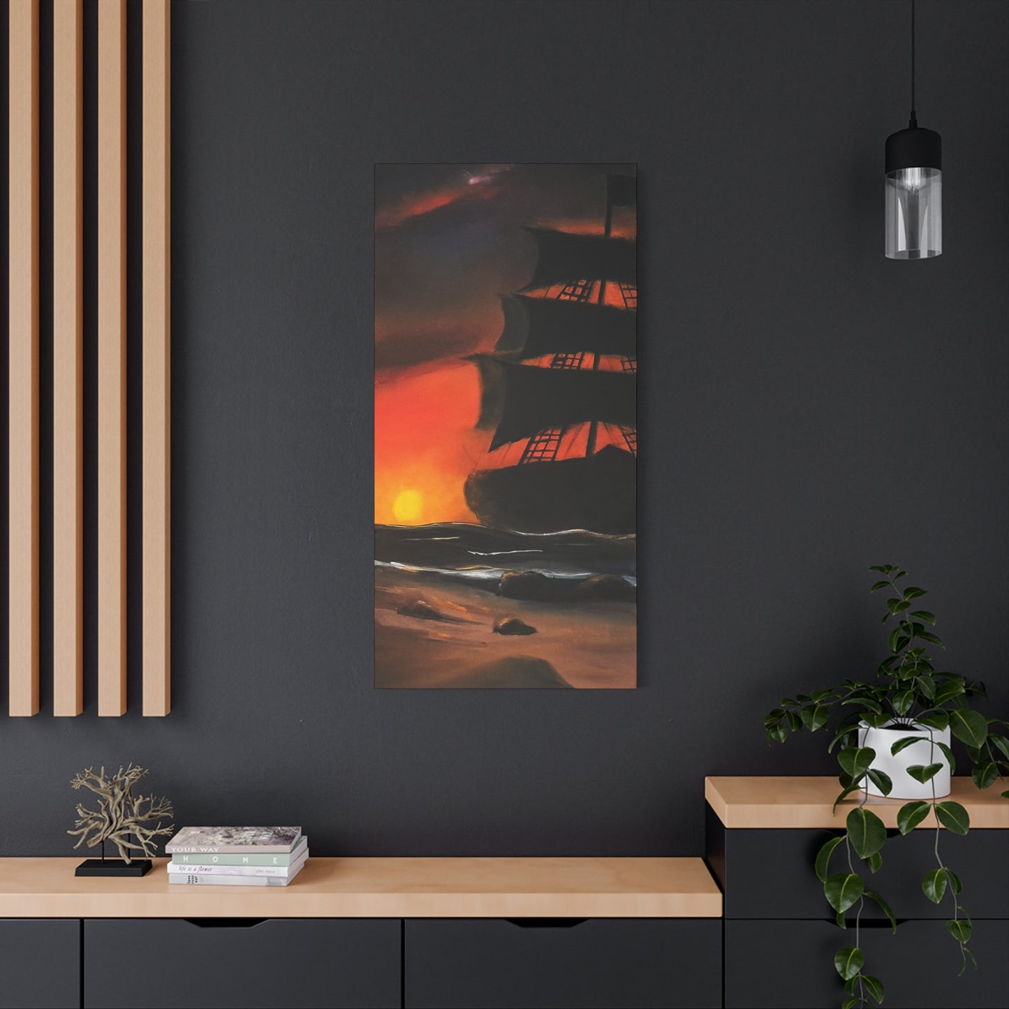 Pirate Ship Panel 2 - Canvas Print Printify