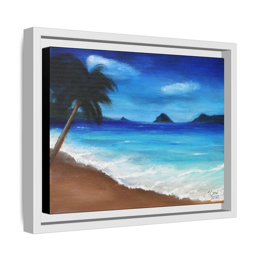 Tropical Beach - Framed Canvas Print